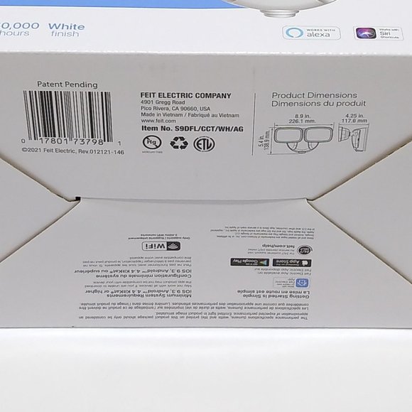 Feit Electric Dual Head Flood Light Smart LED Light 2000 Lumens 120° Angle NIB - Picture 9 of 10